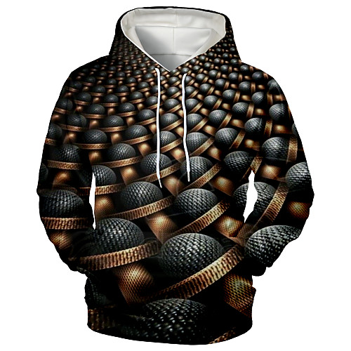 

Men's Hoodie Graphic Daily Going out 3D Print Sports & Outdoors Hoodies Sweatshirts Black