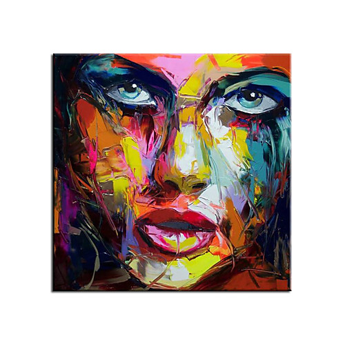 

100% Hand painted Large Size Hand Painted Abstract Figure Oil Painting On Canvas Woman Face Wall Pictures For Living Room Bedroom Home Decor Rolled Without Frame