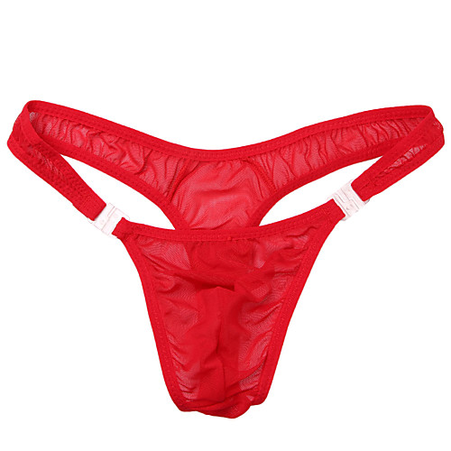 

Men's 1 Piece Basic G-strings & Thongs Panties - Normal Mid Waist White Black Purple One-Size