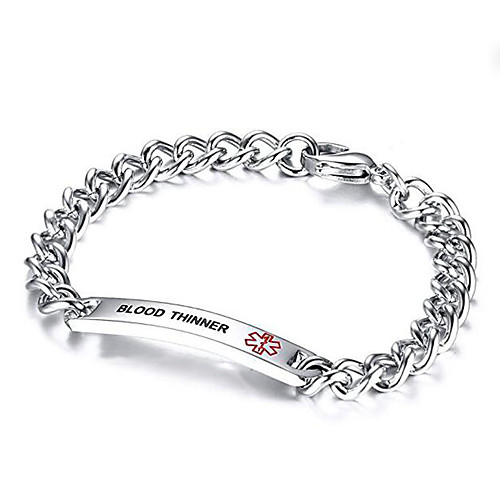 

Personalized Customized Bracelet Stainless Steel Geometric Silver