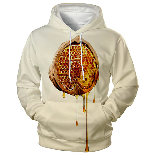 

Men's Hoodie Graphic Daily Going out 3D Print Sports & Outdoors Hoodies Sweatshirts White