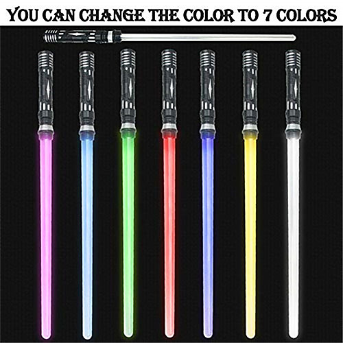 

Laser Sword'S for Kids, Double Bladed Light Saber Toy with Sounds (Motion Sensitive) – 7 Colors - 26 – Perfect for Party – Xmas Presents (2 Pack)