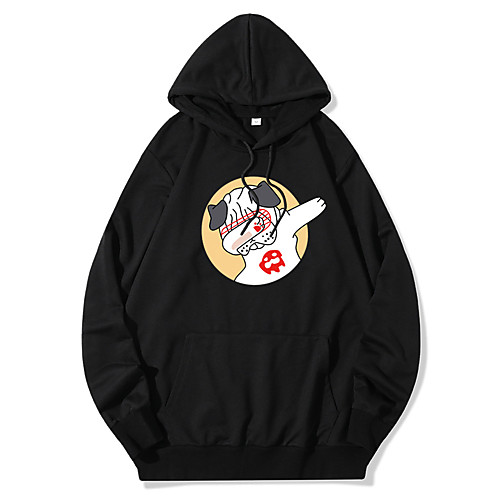 

Men's Hoodie Pullover Cartoon Hoodie Dog Sport Athleisure Hoodie Top Long Sleeve Warm Soft Oversized Comfortable Everyday Use Causal Exercising General Use / Winter
