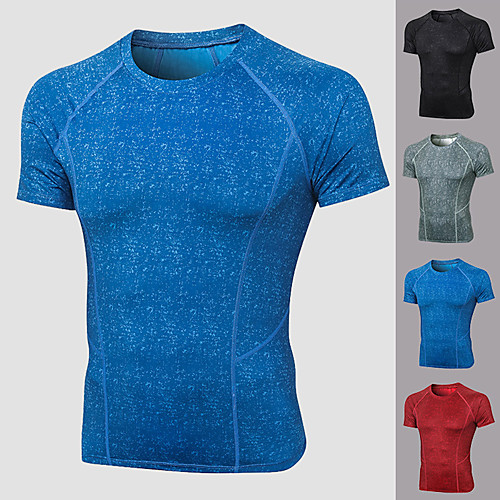 

YUERLIAN Men's Short Sleeve Compression Shirt Running Shirt Tee Tshirt Top Athletic Athleisure Summer Spandex Quick Dry Breathable Soft Fitness Gym Workout Performance Running Training Sportswear