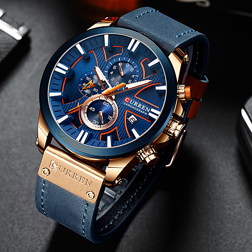 

Men's Dress Watch Analog Quartz Modern Style Stylish Outdoor Water Resistant / Waterproof Chronograph Shock Resistant / One Year / Leather / Japanese