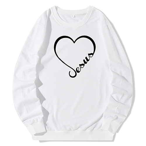 

Women's Pullover Sweatshirt Graphic Daily Casual Hoodies Sweatshirts White Black Blue