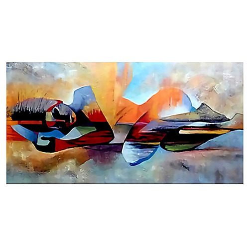 

Oil Painting Hand Painted Horizontal Panoramic Abstract Still Life Modern Rolled Canvas (No Frame)