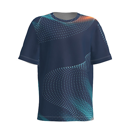 

Men's T shirt 3D Print Graphic Abstract Short Sleeve Daily Tops Basic Dusty Blue