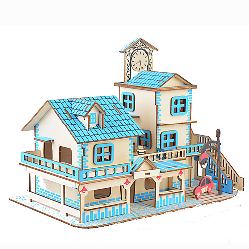 

3D Puzzle Jigsaw Puzzle Model Building Kit Famous buildings House DIY Hard Card Paper 90 pcs Classic Anime Cartoon Kid's Unisex Toy Gift