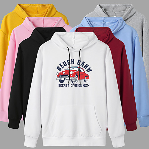 

Women's Hoodie Pullover Cartoon Hoodie Car Sport Athleisure Hoodie Top Long Sleeve Warm Soft Oversized Comfortable Everyday Use Exercising General Use / Winter