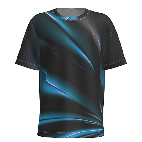 

Men's T shirt 3D Print Graphic Abstract Short Sleeve Daily Tops Basic Black