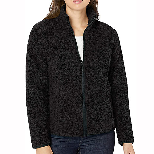 

Women's Hiking Jacket Hiking Fleece Jacket Winter Outdoor Solid Color Thermal Warm Windproof Fleece Lining Breathable Winter Fleece Jacket Fleece Full Length Visible Zipper Fishing Climbing Camping