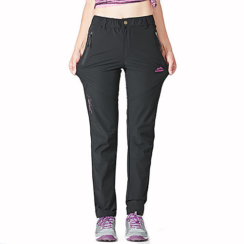 

Women's Hiking Pants Trousers Solid Color Summer Outdoor Standard Fit Breathable Quick Dry Stretchy Sweat-Wicking Pants / Trousers Bottoms Black Purple Grey Camping / Hiking Hunting Fishing M L XL