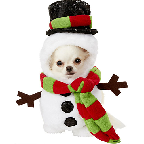 

Dog Cat Halloween Costumes Costume Cartoon Cosplay Party Halloween Dog Clothes Puppy Clothes Dog Outfits White Costume for Girl and Boy Dog Polyester S M L XL