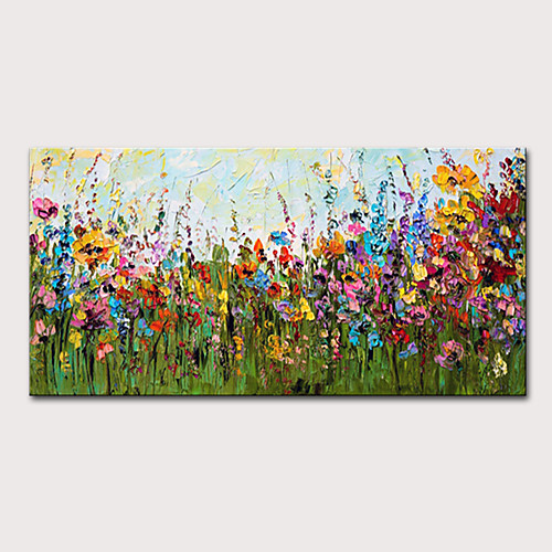 

Mintura Hand Painted Knife Flowers Landscape Oil Paintings on Canvas Modern Abstract Wall Picture Art Posters For Home Decoration Ready To Hang With Stretched Frame