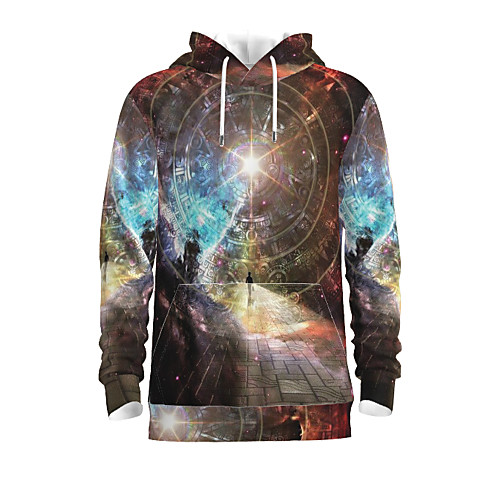

Men's Pullover Hoodie Sweatshirt Graphic Abstract Daily 3D Print Basic Hoodies Sweatshirts Brown
