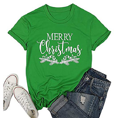 

merry christmas shirts letter print truck graphic tee shirts long sleeve christmas tree baseball cute tops for women