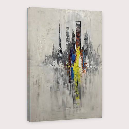 

Oil Painting Hand Painted Vertical Abstract Modern Stretched Canvas
