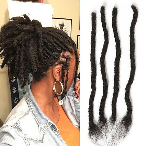 

Bulk Hair Human Hair Extensions Straight Shimmer Human Hair Extension Dreadlocks / Faux Locs Afro Kinky Braids Burmese Hair Natural 3 Pieces Extention Natural New Arrival Unisex Natural Black #1B