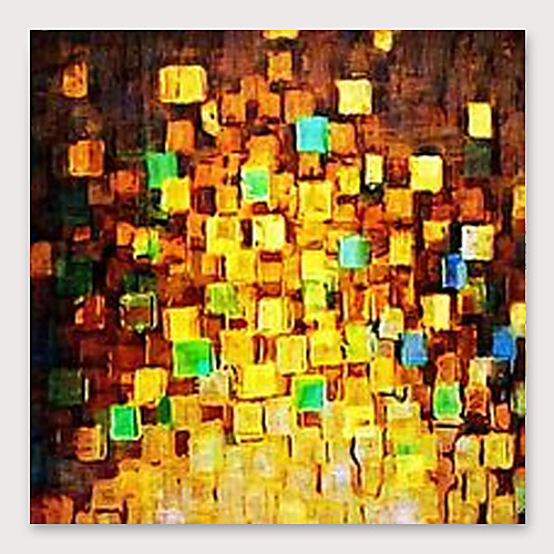 

Oil Painting Hand Painted Square Abstract Modern Stretched Canvas