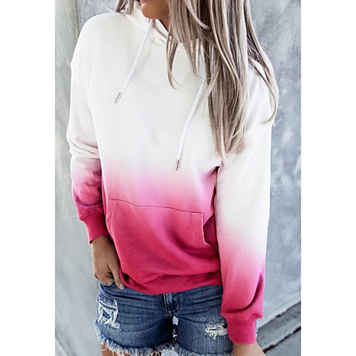 

Women's Pullover Hoodie Sweatshirt Tie Dye Daily Other Prints Casual Hoodies Sweatshirts Loose Oversized Blue Red Green