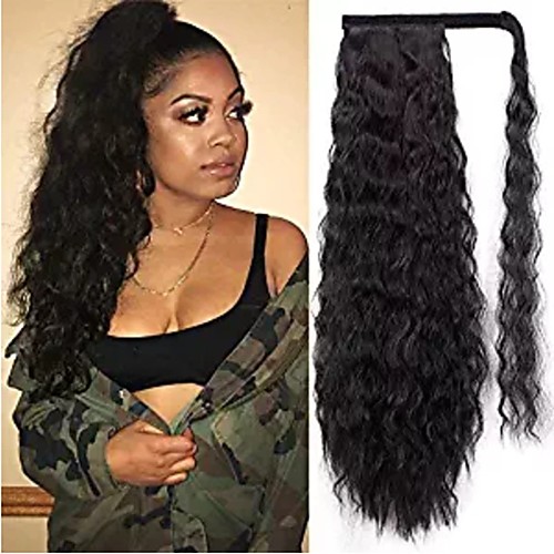 

Clip In / On / Toupee Ponytails / Synthetic Extentions Party / Adorable / Hot Sale Synthetic Hair Hair Piece Hair Extension Wavy 24 inch Daily Wear / Date