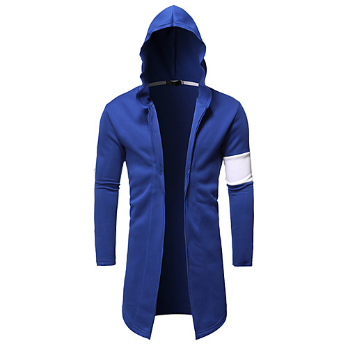 

Men's Hoodie Color Block Hooded Basic Hoodies Sweatshirts Black Blue Red