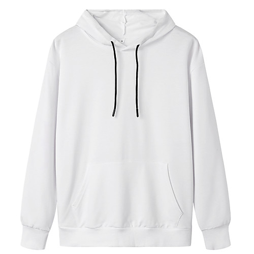 

Women's Pullover Hoodie Sweatshirt Solid Colored Daily Weekend Basic Casual Hoodies Sweatshirts White Black Blue