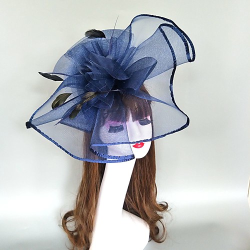 

Headpieces Feathers / Net Fascinators / Hats / Headpiece with Feather / Cap / Flower 1 Piece Wedding / Horse Race Headpiece