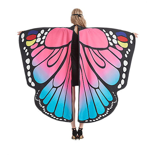 

Butterfly Wings Cloak Adults' Women's Cosplay Halloween Halloween Festival / Holiday Polyester Blue / Purple / Red Women's Easy Carnival Costumes