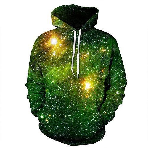

Men's Pullover Hoodie Sweatshirt Graphic Hooded Daily Weekend 3D Print Basic Casual Hoodies Sweatshirts Green
