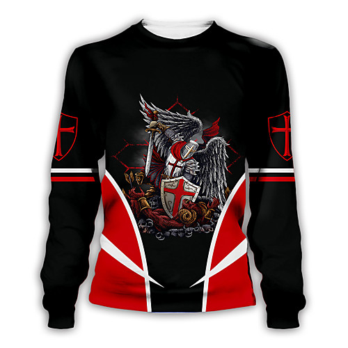 

Men's Pullover Sweatshirt Graphic Daily Weekend 3D Print Basic Casual Hoodies Sweatshirts Black