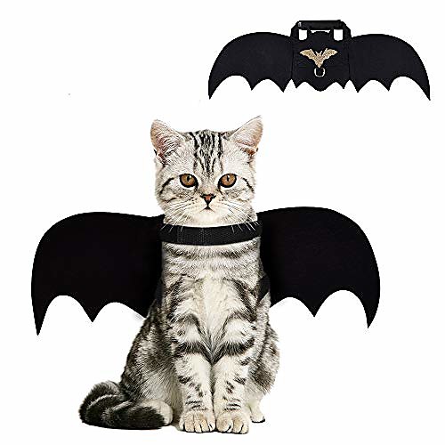 

cat bat costume,halloween cat bat wings for pets,cat halloween collar pet apparel for small dogs and cats,comfort material pet costume for halloween