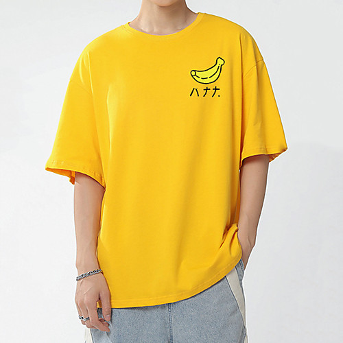 

Men's T shirt Tee / T-shirt Black White Oversized Streetwear Crew Neck Letter Printed Cool Sport Athleisure T Shirt Half Sleeve Breathable Soft Comfortable Everyday Use Exercising General Use