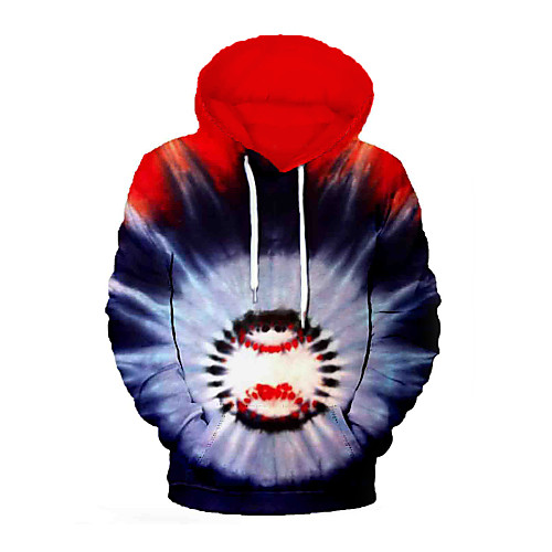 

Men's Daily Hoodie Tie Dye Graphic Hooded Basic Hoodies Sweatshirts Rainbow
