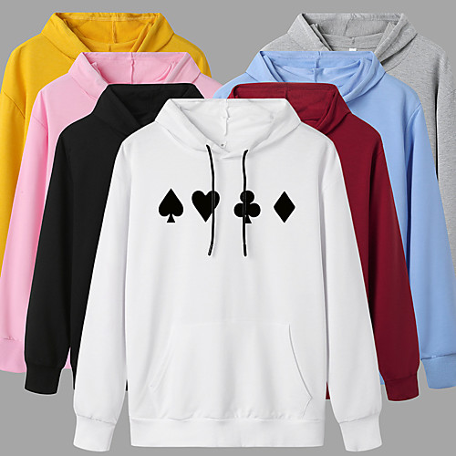 

Women's Hoodie Pullover Artistic Style Hoodie Heart Sport Athleisure Hoodie Top Long Sleeve Warm Soft Oversized Comfortable Everyday Use Exercising General Use / Winter