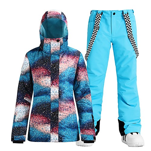 

Women's Ski Jacket with Pants Skiing Snowboarding Winter Sports Waterproof Windproof Warm 100% Polyester Clothing Suit Ski Wear