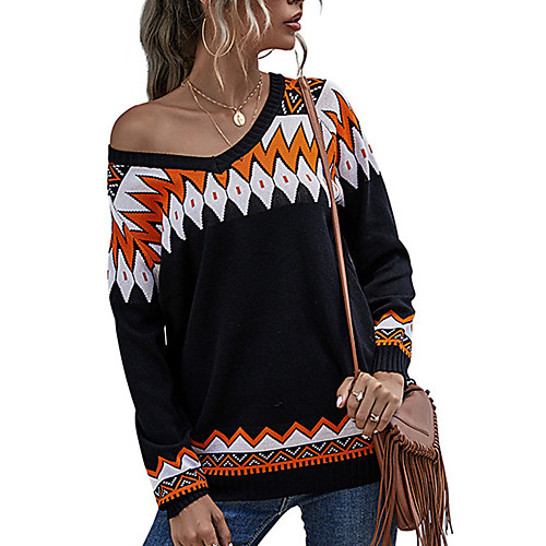 

Women's Sweatshirt Pullover Patchwork V Neck Color Block Sport Athleisure Sweatshirt Long Sleeve Warm Soft Oversized Comfortable Everyday Use Casual Daily / Winter