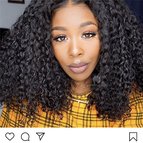 

Synthetic Wig Afro Curly Middle Part Wig Long Medium Length Black Synthetic Hair 65 inch Women's Party Middle Part Fluffy Black