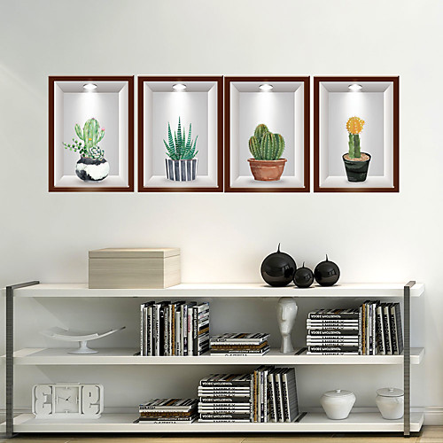 

WallDecals Decor Vinyl DIY Cactus Wall Stickers Removable Waterproof Wallpaper Decals Art Easy Peel & Stick for Kids Room Living Room Bedroom 40120CM