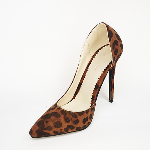 

Women's Heels Stiletto Heel Pointed Toe Sexy Party & Evening Walking Shoes Suede Color Block Leopard Leopard