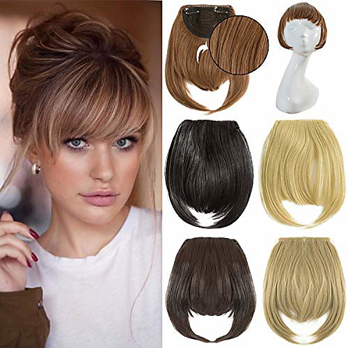 

fringe bangs hair extensions 7 one piece clip in bangs straight cute hairpiece thick front neat bang with temples