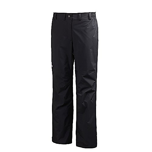 

helly hansen women's packable pant waterproof windproof breathable rain outdoor pants, 991 black, small