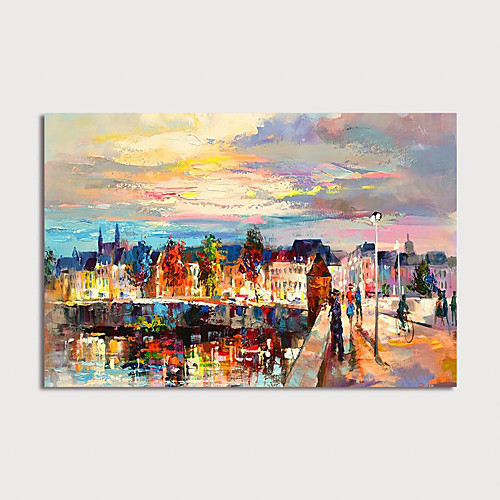 

Oil Painting Hand Painted Horizontal Abstract Landscape Modern Stretched Canvas