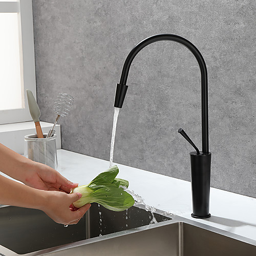

Kitchen faucet - Single Handle One Hole Painted Finishes Tall /High Arc Mount Outside Contemporary Kitchen Taps