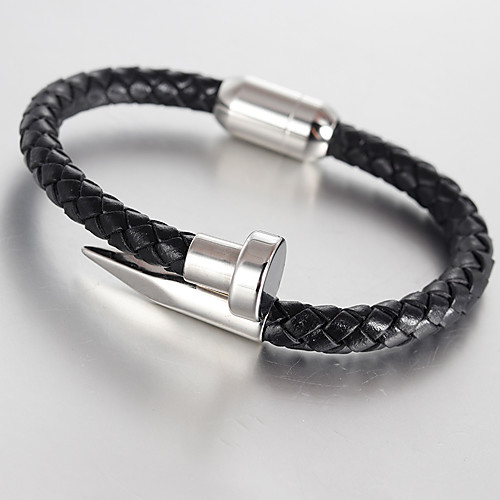

Personalized Customized Bracelet Titanium Steel Daily irregular 1pcs Silver / Laser Engraving