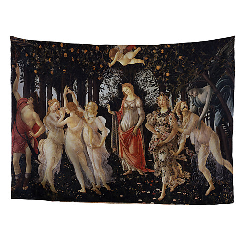 

Wall Tapestry Art Deco Blanket Curtain Picnic Table Cloth Hanging Home Bedroom Living Room Dormitory Decoration Polyester Fiber Oil Painting Art
