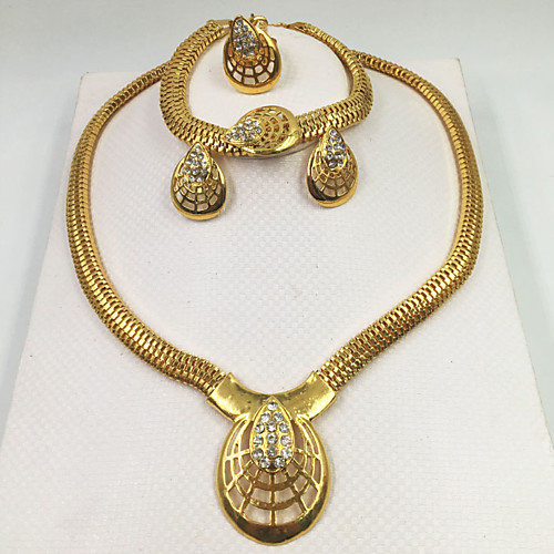 

Women's Clear Synthetic Diamond Bridal Jewelry Sets Simple Basic Elegant Earrings Jewelry Light Yellow / Dark Yellow / Yellow For Wedding Engagement 1 set