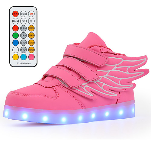 

Boys' Girls' Sneakers LED Shoes Children's Day USB Charging Microfiber PU Light Up Shoes Little Kids(4-7ys) Big Kids(7years ) Daily Walking Shoes LED White Black Blue Fall Spring