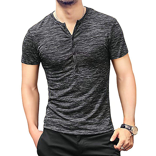 

Men's T shirt Solid Color Short Sleeve Holiday Tops White Black Blue